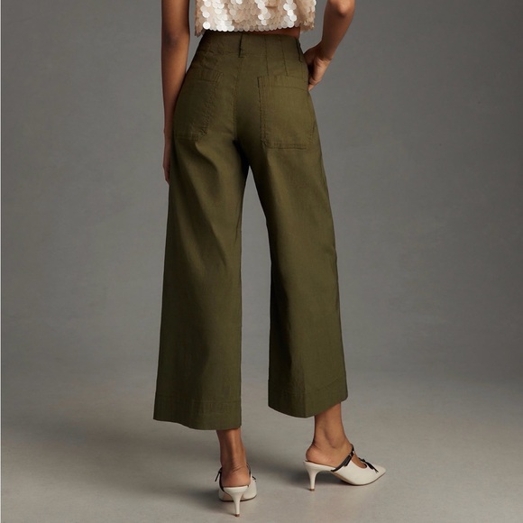 Anthropologie Colette cropped wide leg pants - Picture 6 of 7